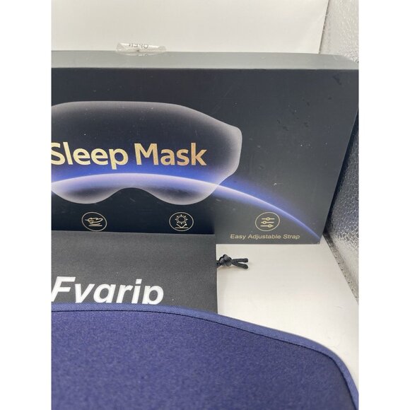 3D Navy Blue Unisex Cooling Eye Mask Sleep Mask 100% Pressure-Free Travel New - Picture 3 of 8